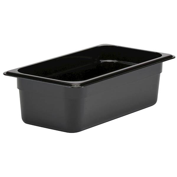 FOOD PAN 1/3X4" CW-BLACK