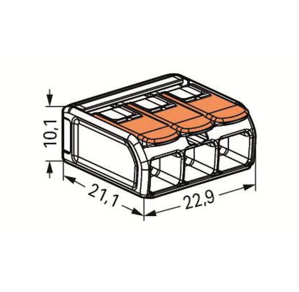 Wago złączka  3x0,5-6mm 221-613 a30