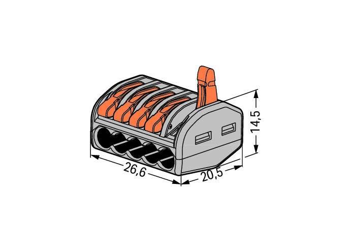 Wago złączka  5x0,08-4mm 222-415 a40