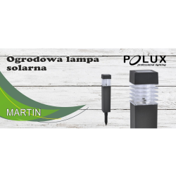 Polux Lampa solarna MARTIN kwadrat czarna - a12 
