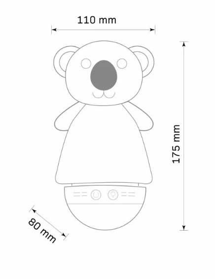Polux Lampka LED kołysanka koala z pozytywką