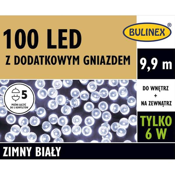Bulinex Lamp LED 100L wew+zew+gn biały 9,9m 13102