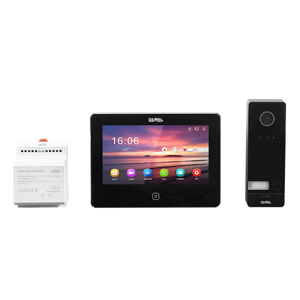 Zamel 7 calowy Videodomofon VP-209SB-B 