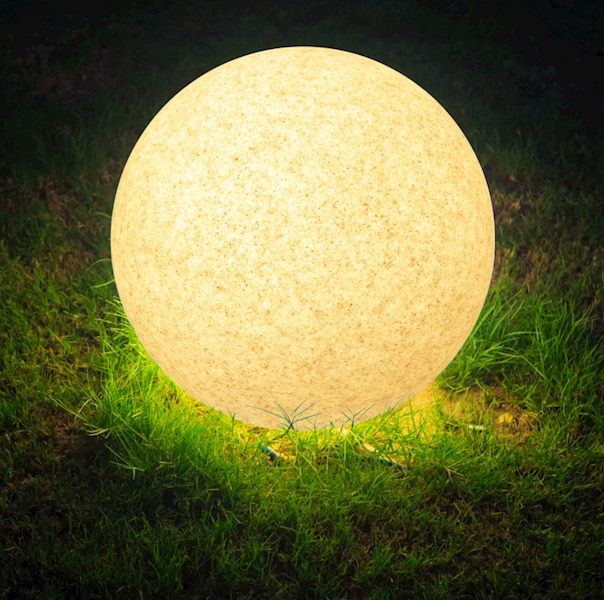Polux Lampa ogrodowa ARGENTO 40 szara kula E27 *