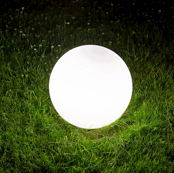 Polux Lampa ogrodowa ARGENTO 50 biała kula E27 