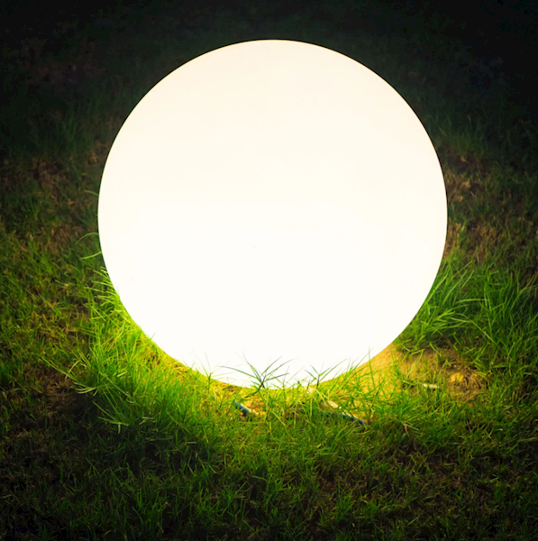 Polux Lampa ogrodowa ARGENTO 40 biała kula E27