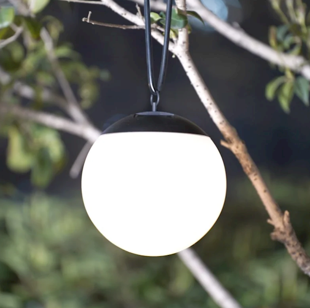 Polux Lampa solarna wisząca KIARA Kula 20cm 