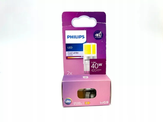 Philips LED 3,2W 420lm 4000K G9 2PAK