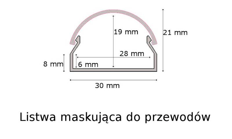 Wajm Korytko do TV 65cm szare