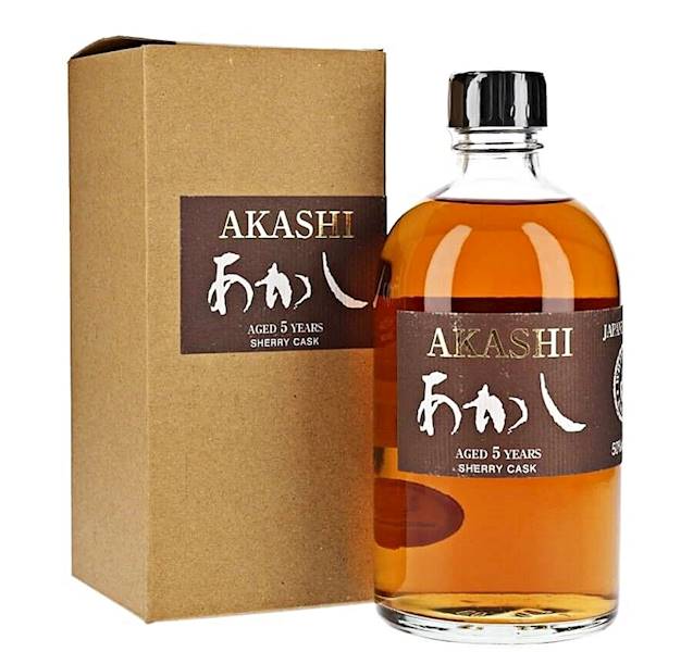 AKASHI 5-LETNI SHERRY CASK 50% 0,50L