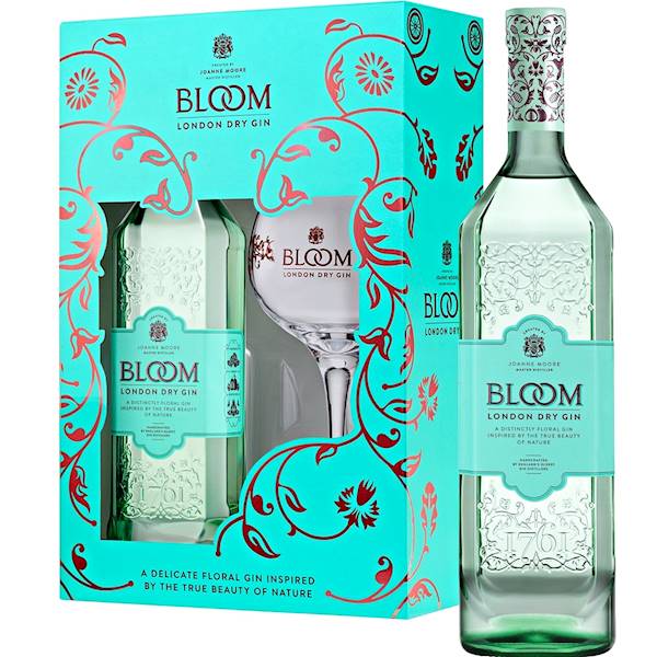 BLOOM GIN GLASS PACK 40% 0,70L