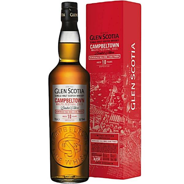 GLEN SCOTIA 10-LETNIA BORDEAUX RED WINE CASK 56,1% 0,70L