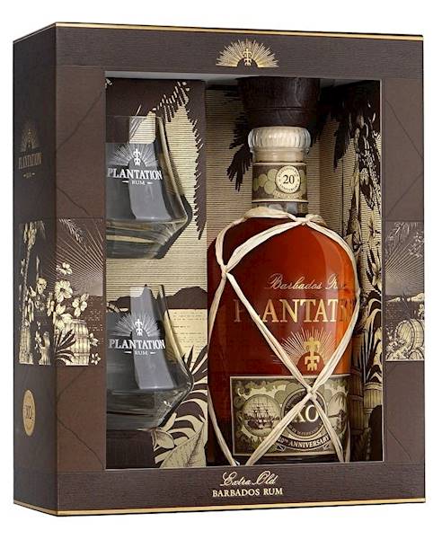 PLANTATION BARBADOS RUM XO 20TH ANNIVERSARY + 2 SZKLANKI 40% 0,70L
