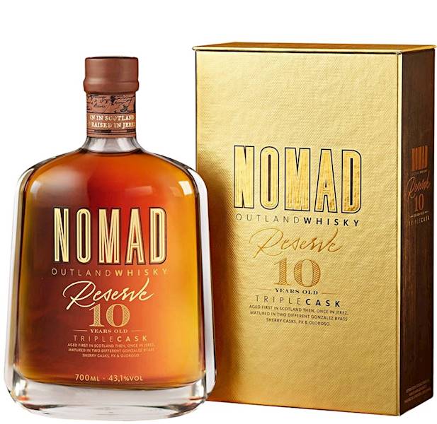 NOMAD OUTLAND WHISKY RESERVE 10-LETNI TRIPLE CASK 43,1% 0,70L