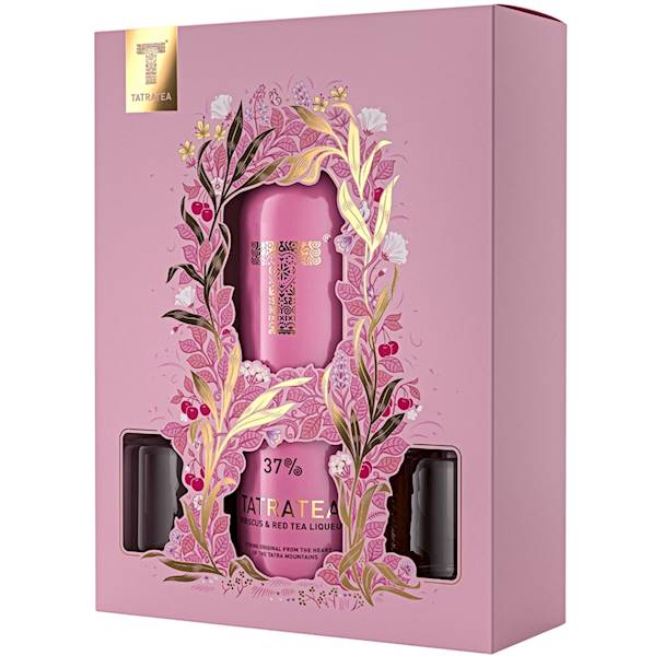 TATRATEA HIBISCUS & RED TEA LIQUEUR 37% 0,70L + 2 KIELISZKI