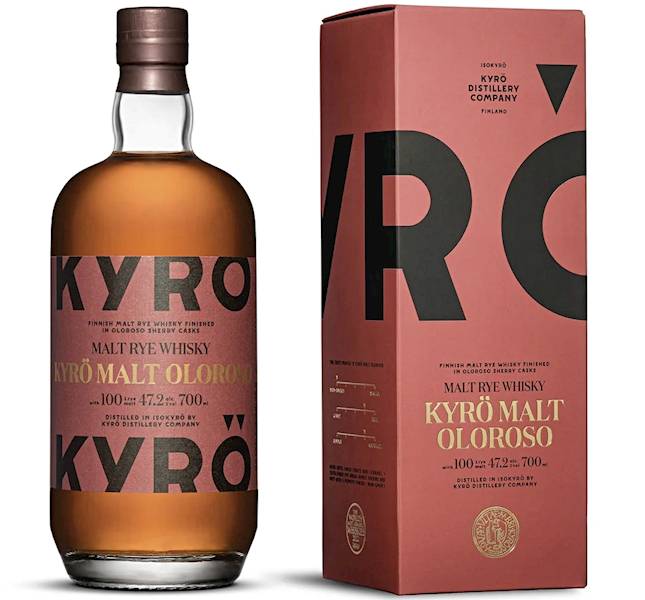 KYRO MALT RYE OLOROSO WHISKY 47,2% 0,70L