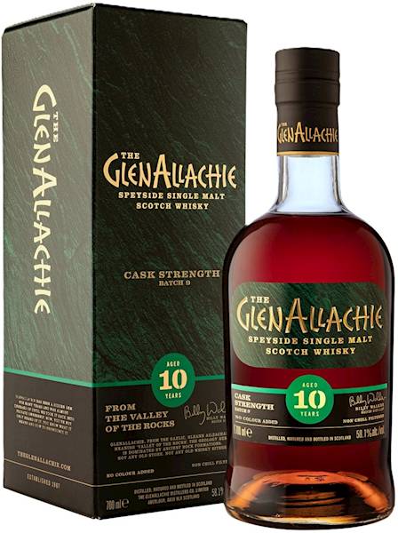 GLENALLACHIE 10-LETNI CASK STRENGTH BATCH 9 58,1% 0,70L