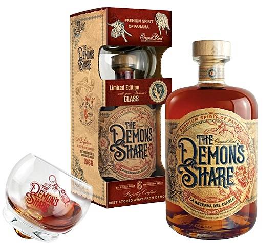 THE DEMON'S SHARE RUM 6-LETNI 40% 0,70L + SZKLANKA