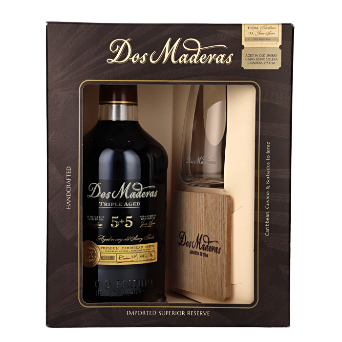 DOS MADERAS 5+5 PX 40% 0,7L + SZKLANKA + PODKŁADKA