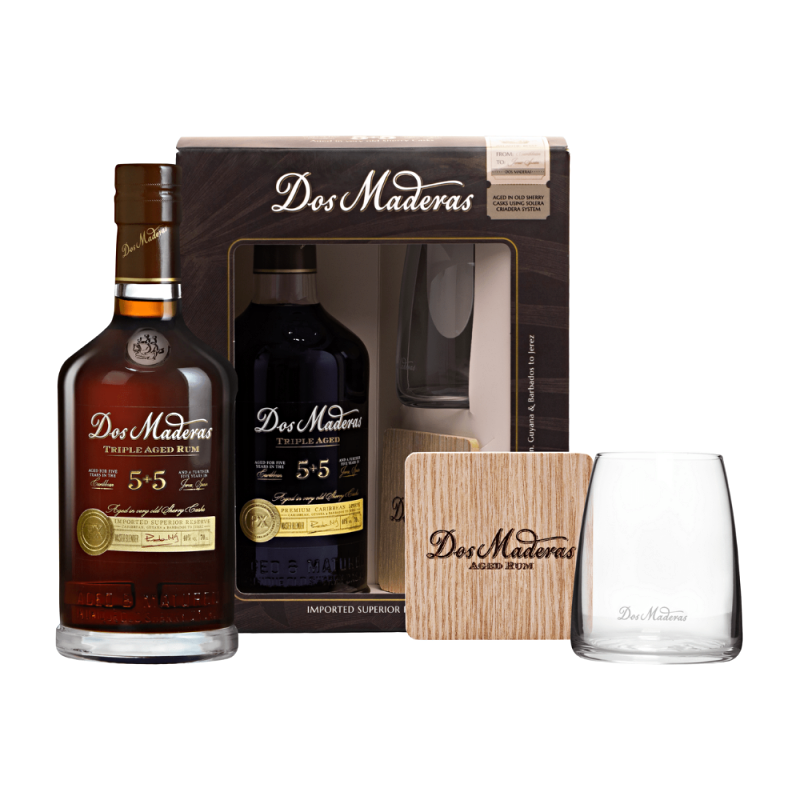 DOS MADERAS 5+5 PX 40% 0,7L + SZKLANKA + PODKŁADKA