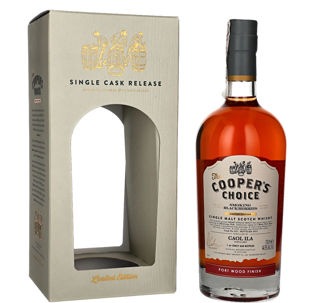 COOPERS CHOICE CAOL ILA SMOKING BLACKBERRIES PORT WOOD FINISH 44,5% 0,70L