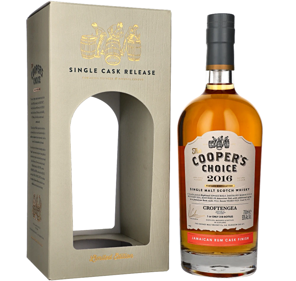 COOPER'S CHOICE CROFTENGEA 7-LETNI 2016 JAMAICAN RUM CASK FINISH 53% 0,70L