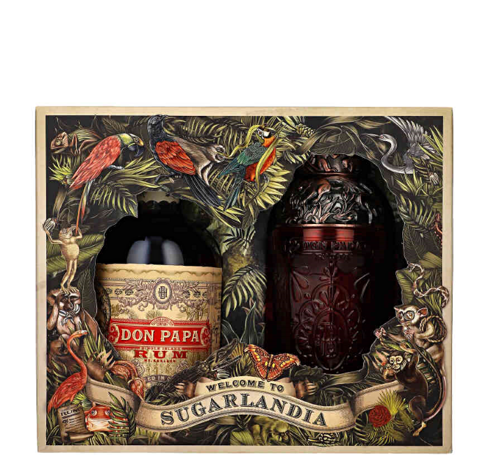 DON PAPA RUM 40% 0,70L + SHAKER