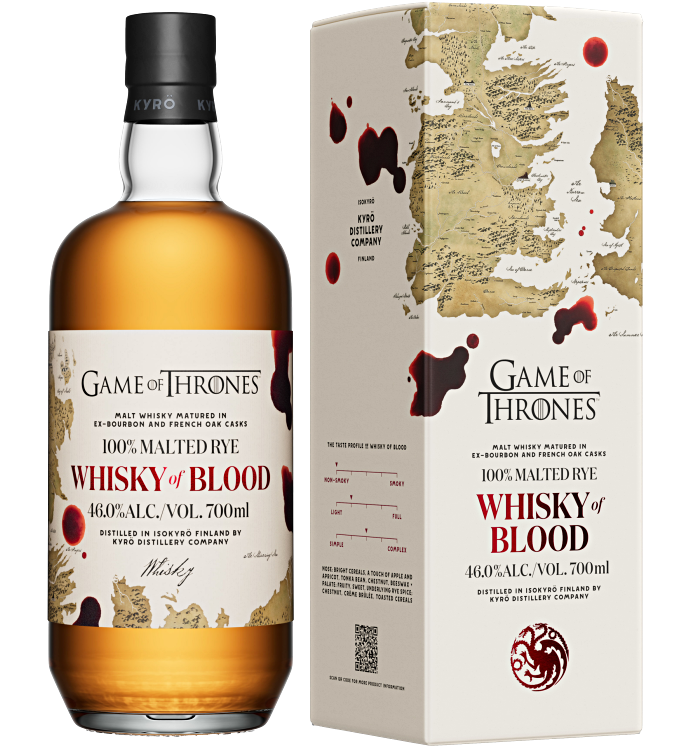 KYRO MALTED RYE WHISKY OF BLOOD GAME OF THRONES 46% 0,70L