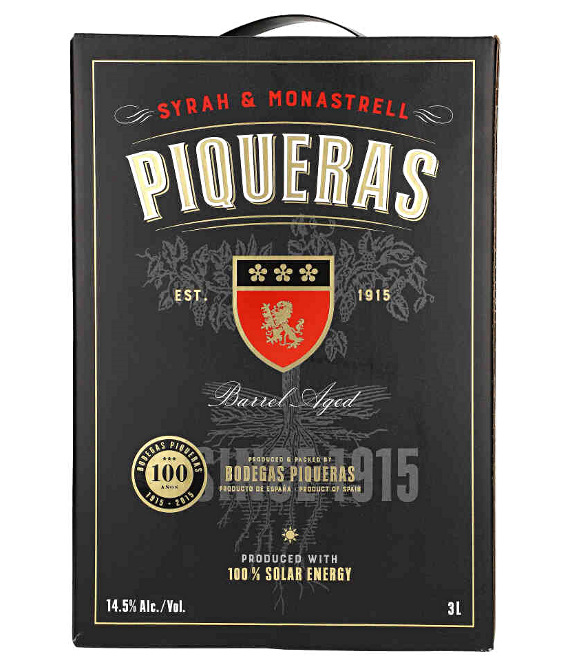 PIQUERAS SYRAH & MONASTRELL BIB 3L
