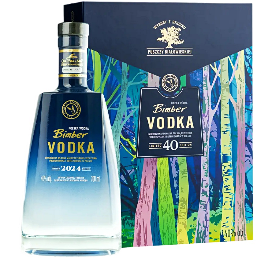 BIMBER VODKA 40% 0,70L + KIELISZKI