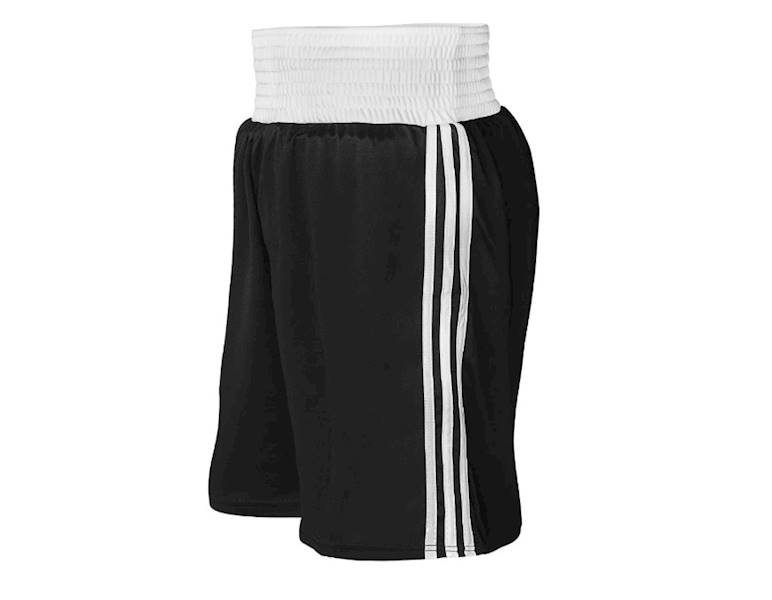 Szorty bokserskie Adidas Boxing Punch Line IBA Czarny/Biały - Rozmiar: M