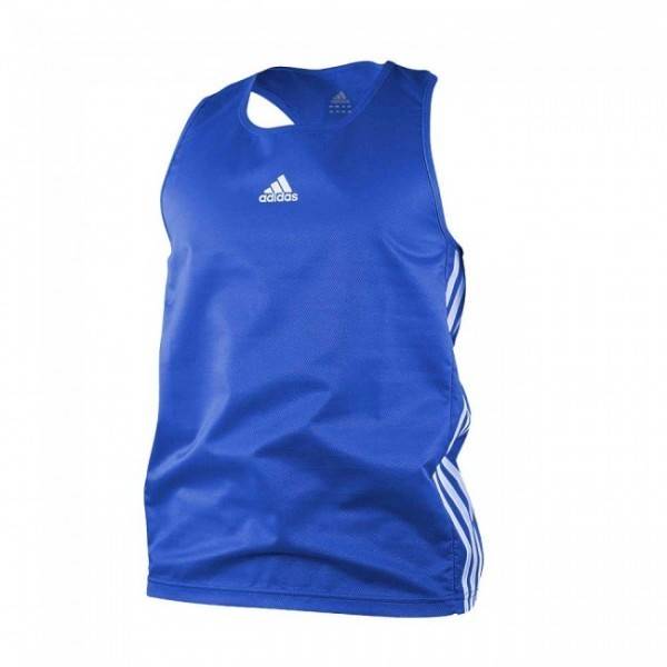 Koszulka bokserska Adidas IBA Granatowy/Biały • Rozmiar: L