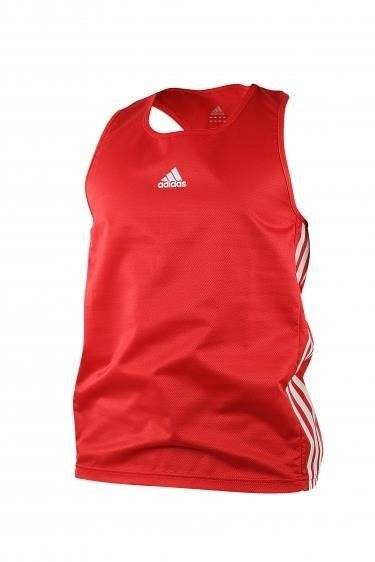 Koszulka bokserska Adidas IBA Czerwony/Biały • Rozmiar: XL