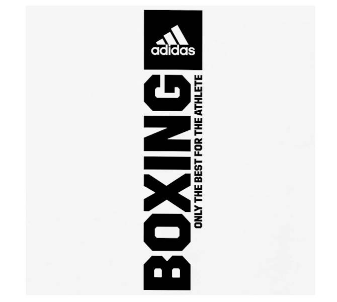 Koszulka Adidas Vertical Boxing Biały/Czarny • Rozmiar: L