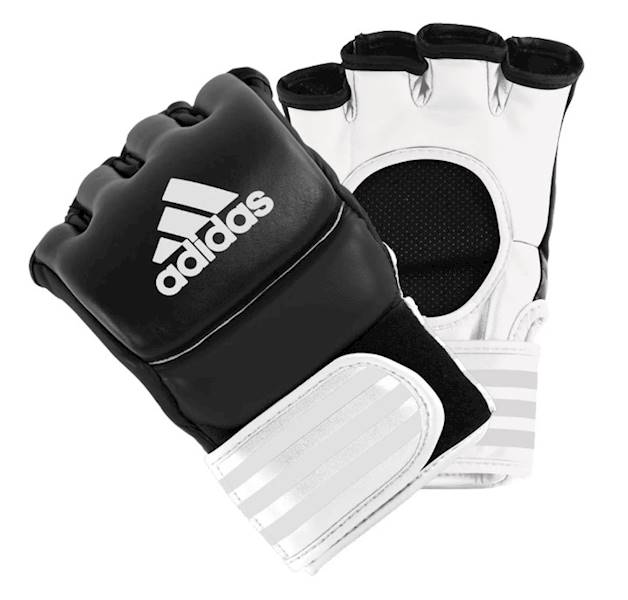 Rękawice MMA/Grappling Adidas Ultimate Fight Glove UFC Czarny/Biały • Rozmiar: S