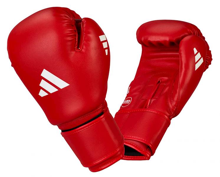 Rękawice bokserskie Adidas IBA Skóra Cactus Czerwony • Waga: 12 OZ