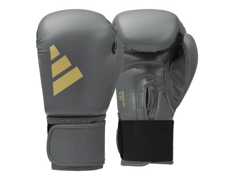 Rękawice bokserskie Adidas Speed 50 Popielaty/Złoty • Waga: 16 OZ