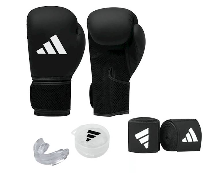 Zestaw bokserski Adidas Boxing Set Men Czarny/Biały