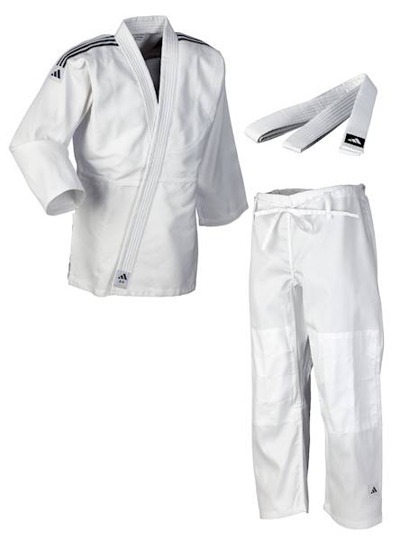 Judoga Adidas J350 Judo Uniform Club Biały/Czarny • Rozmiar: 190
