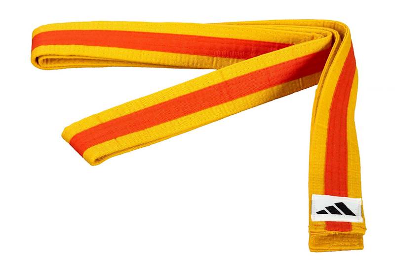 Pas do sportów walki Adidas Żółty/Pomarańczowy/Żółty • Długość: 240