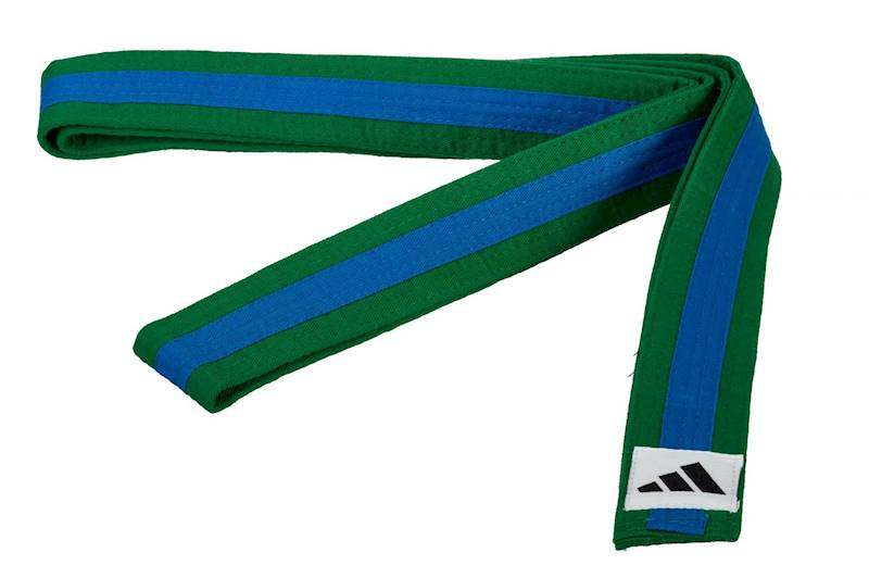 Pas do sportów walki Adidas Zielony/Niebieski/Zielony • Długość: 220