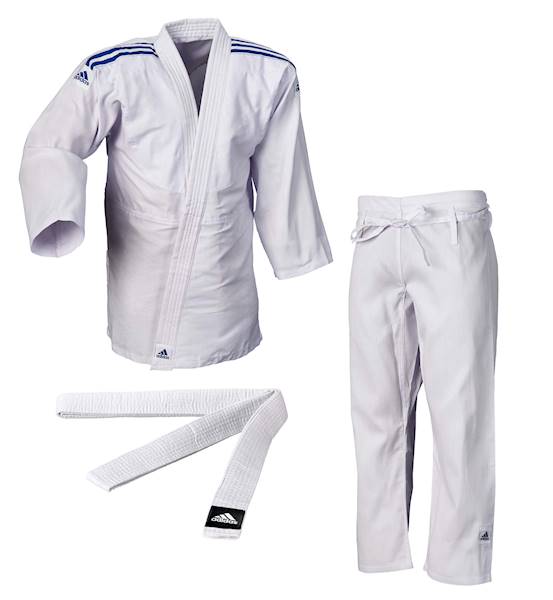 Judoga Adidas J250 Biały/Niebieski • Rozmiar: 180