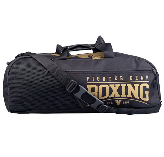 Torba bokserska Fighter Czarny/Złoty • Rozmiar: M