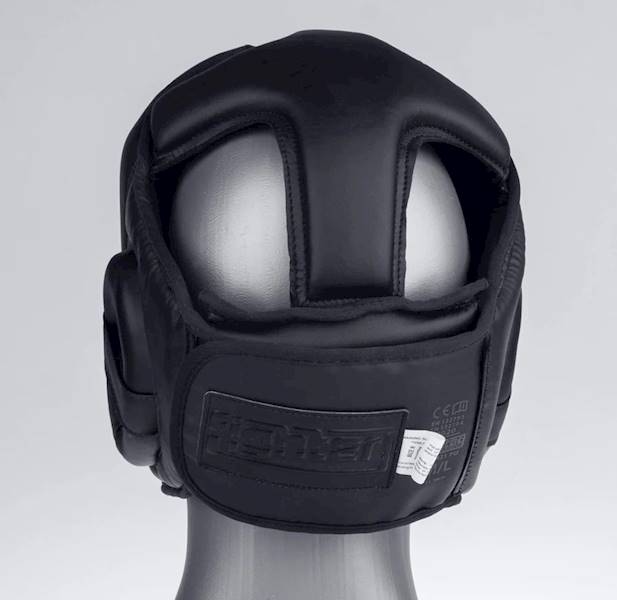 Kask bokserski Fighter Czarny • Rozmiar: M/L