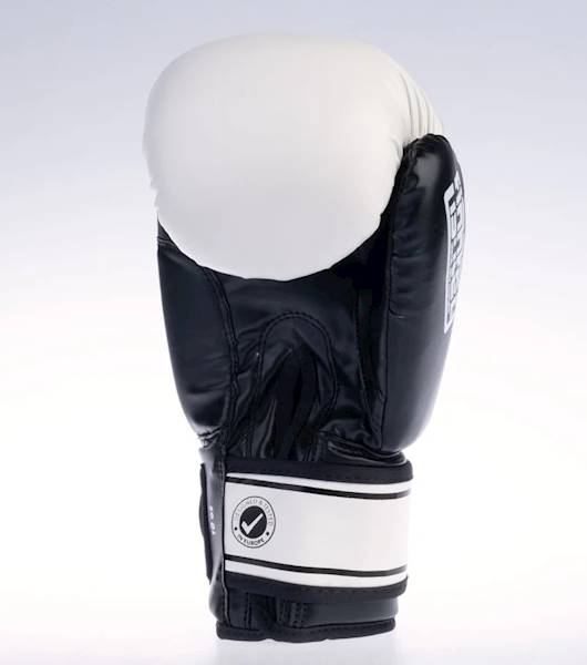 Rękawice bokserskie Fighter Basic Biały/Czarny • Waga: 10 OZ