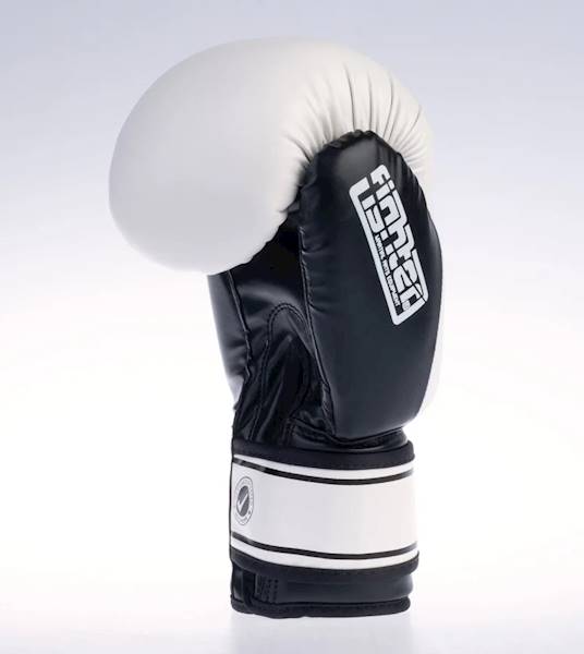 Rękawice bokserskie Fighter Basic Biały/Czarny • Waga: 12 OZ