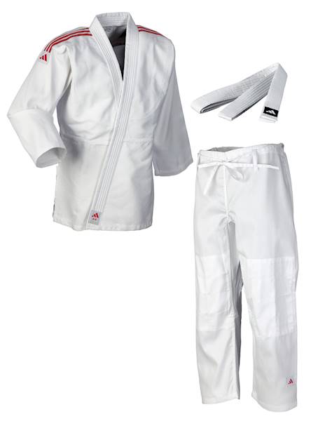 Judoga Adidas Club J350 Biały/Czerwony  • Rozmiar: 110