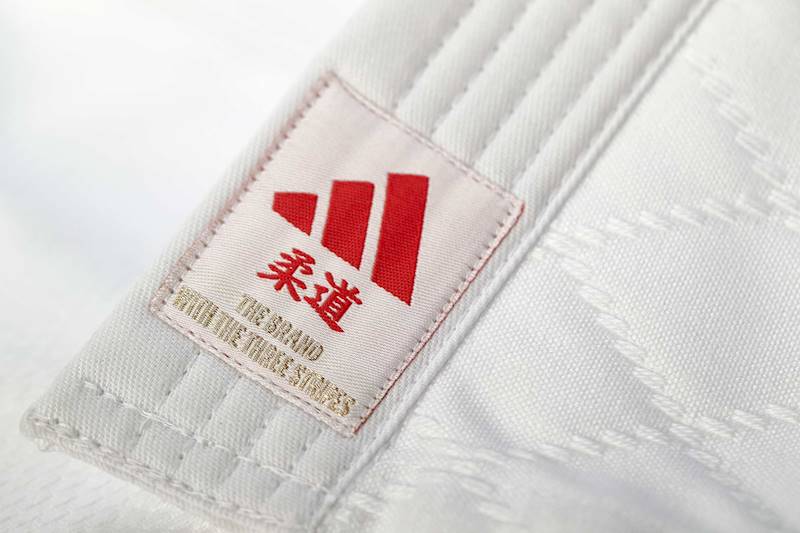 Judoga Adidas Club J350 Biały/Czerwony  • Rozmiar: 130