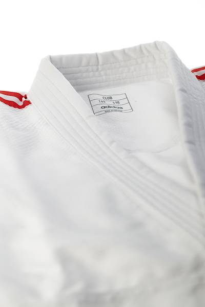 Judoga Adidas Club J350 Biały/Czerwony  • Rozmiar: 140