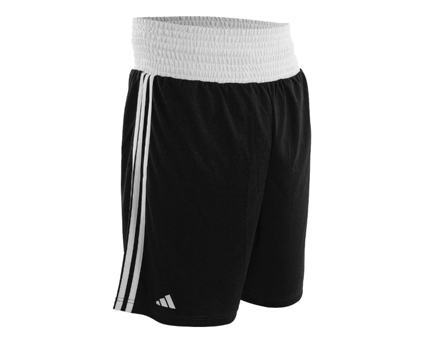 Szorty bokserskie Adidas Boxing Punch Line IBA Czarny/Biały - Rozmiar: XXL